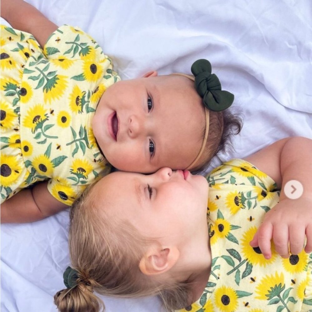Wonder Nation | Sunflower Short Sleeve Dress & Diaper Cover | Size 0-3 Months